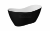 BESCO Wanna wolnostojąca Viya B&W 170x72 + klik-klak chrom #WMD-170-VBW