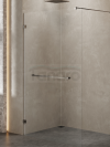 NEW TRENDY Kabina prysznicowa walk in Avexa Gunmetal Brushed jednoelementowa, z wieszakiem. Szkło 8 mm 160x200 EXK-7131