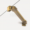 NEW TRENDY Parawan nawannowy NEW SOLEO GOLD BRUSHED stały U 80x140 szkło czyste 6mm Active Shield 2.0 P-0185