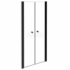 BESCO Drzwi wahadłowe prysznicowe Sinco Due Black 90x195 DSD-90-B