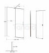 BESCO Kabina ścianka ruchoma WALK-IN VAYO Vayo 140x200 VY-140-200C