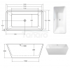 BESCO Wanna akrylowa wolnostojąca EVITA 160 x 80 x 58 #WAS-160-E