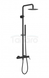 EXCELLENT PI zestaw prysznicowy ścienny z deszczownicą 25 cm, czarny mat AREX.1281BL