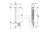 ARMATURA KRAKÓW KFA Grzejnik aluminiowy ADR500/D/4 z dolnym prawym zasilaniem prostym 763-042-44