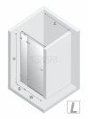 NEW TRENDY Drzwi wnękowe AVEXA GOLD BRUSHED 1D L 120x200 szkło czyste 6mm Active Shield 2.0 złoto szczotkowane EXK-1722