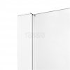 NEW TRENDY Drzwi wnękowe prysznicowe przesuwne PRIME WHITE 140x200 D-0408A/D-0409A