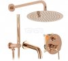 REA - Zestaw wannowo-prysznicowy podtynkowy LUNGO Rose Gold / Różowo Złoty + BOX
