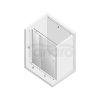 NEW TRENDY Drzwi wnękowe prysznicowe otwierane na zewnątrz i do wewnątrz NEW SOLEO BLACK 100X195 D-0242A