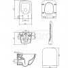 CERSANIT - Set C200 - miska zawieszana CITY PRO by Cersanit Square Cersanit Vortex z deską duroplastową Slim  S701-884