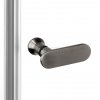 NEW TRENDY Kabina prysznicowa NEW SOLEO GUNMETAL BRUSHED 2D prostokątna U 90x90x195 szkło czyste 6mm Active Shield - wahadłowe K-2180