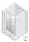NEW TRENDY Drzwi wnękowe 140x200 Avexa Gunmetal Brushed EXK-3256/EXK-3257