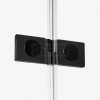 NEW TRENDY Kabina prysznicowa przyścienna drzwi uchylne REFLEXA BLACK 80x90x200 POLSKA PRODUKCJA EXK-1347/EXK-1348
