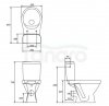 MITO - SET 699 - Wc Kompakt CERSANIA SimpleOn z deską Slim duroplastową, wolnoopadającą z funkcją łatwego wypinania  K11-2340