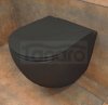 AQUAFORM - miska wc wisząca SOLLER NERO Rimless z deską duroplastową SLIM wolnoopadającą, kolor czarny  CE-MW-001-33-RIM
