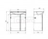 Elita Szafka z umywalką SET SKYE 60 2D 60.5 x 70.7 x 32.6 (cm) ORZECH LINCOLN PDW 168771/RE020600127060