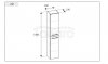 AQUAFORM - słupek wiszący dwu drzwiowy MADRID fume matt  AQ.401-164345