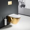 REA - Misa WC podwieszana Carlo Flat Mini Gold/White