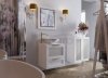 KROFAM - Lustro CHIC 80x80cm, biały satyna CH2 8095-0/43Z-W