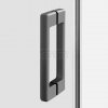 NEW TRENDY Kabina prysznicowa PRIME GUNMETAL BRUSHED 2D prostokątna przyścienna P 100x80x200 szkło czyste 6mm Active Shield 2.0 K-4970