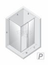 NEW TRENDY Kabina prysznicowa PRIME GUNMETAL BRUSHED 1D prostokątna P 110x80x200 szkło czyste 6mm Active Shield 2.0 D-0888A/D-0353B