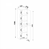 MEGSTYL Słupek AQUA-03 1-drzwiowy 130cm Kaszmir  AQUA-0000-0005912