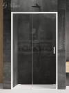 NEW TRENDY Drzwi wnękowe prysznicowe przesuwne PRIME WHITE 110x200 D-0402A/D-0403A