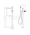 OMNIRES Bateria wannowa wolnostojąca CONTOUR miedź szczotkowana CT8033CPB