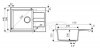 AQUAFORM - zlewozmywak granitowy MARANELLO 440 X 570 X 215 - 1 komora z 1/2 ociekacza, SZARY + syfon oszczędzający miejsce z korkiem automatycznym  AQ.901-101 + bateria stojąca z wylewką U  AQ.901-1013502