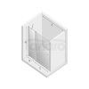 NEW TRENDY Drzwi wnękowe prysznicowe otwierane na zewnątrz i do wewnątrz NEW SOLEO BLACK 90X195 D-0241A