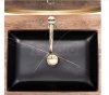REA - Umywalka nablatowa INGA Black Marble Mat