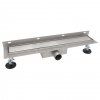 AQUALINE Odpływ liniowy przyścienny 2w1 ze stałym syfonem 120cm LS041200