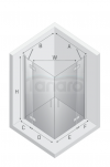 NEW TRENDY Kabina NESTA chrom 2D prostokątna  100x110x200 czyste 6mm Active Shield 2.0 K-3669
