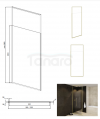 BESCO Ścianka walk-in Icon Black 100x200 IC-100-200C