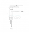 LAVITA Bateria umywalkowa Cetus Matt Black 