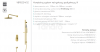 VEDO System natryskowy podtynkowy deszczownica 250mm IV ALETTA SPAZZO złoto szczotkowane/ Nr KAT: VBA5224/SZ