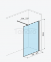 EXCELLENT Vidoq walk-in ścianka prysznicowa prosta 90x200 cm, powłoka Clean Control, złoty szczotkowany KAEX.1506.900.LP.GB