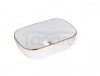 AQUAFORM - umywalka nablatowa MALAGA GOLDEN LINE owalna 46x33 cm, kolor biały i złoty rant  AQ.448-0151246