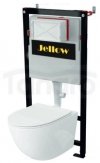 JELLOW - Komplet łazienkowy - SET OPTIMA - Stelaż podtynkowy OPTIMA 1120/510 do WC, do zabudowy suchej +  miska wc SOLLER STORM Rimless z deską duroplastową SLIM wolnoopadającą, kolor biały  DLP.J.OPTIMA-SET-SOLLER-STORM