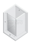 NEW TRENDY Drzwi wnękowe New Soleo Gunmetal Brushed 70x195, wahadłowe, pojedyncze D-0528A