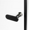 NEW TRENDY Drzwi wnękowe New Soleo Black, wahadłowe, podwójne, z dodatkową ścianką 80x195 Ze wzorem kratki D-0280A
