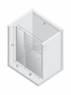 NEW TRENDY Drzwi wnękowe NEW SOLEO GOLD BRUSHED 1D U 90x195 szkło czyste 6mm Active Shield 2.0 - z elementem stałym  - wsp. Równoległy D-0771A-WK