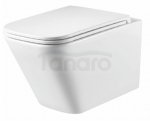 AQUAFORM - miska wc GETAFE STORM Rimless z deską duroplastową SLIM wolnoopadającą, kolor biały  CE-MW-002-11-STORM