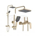 REA - Zestaw natryskowy JOE Złoty Szczotkowany