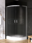 NEW TRENDY Kabina prysznicowa, półokrągła, R55 SUVIA z brodzikiem 80x80x201 ZS-0013