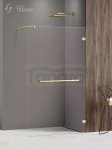 NEW TRENDY Kabina ścianka WALK-IN AVEXA GOLD SHINE z wieszakiem relingowym 130x200 EXK-3230
