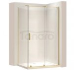 REA - Kabina Prysznicowa MONTANA Gold Brush / Złota Szczotkowana 120x80  /drzwi 120 + ścianka 80/