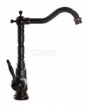 REA - Bateria umywalkowa retro WYSOKA/high BONA OLD Black/Czarna