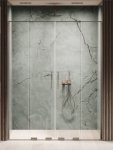 NEW TRENDY Drzwi wnękowe SMART GUNMETAL BRUSHED 2D U 170x200 szkło czyste 8mm Active Shield 2.0 EXK-7837