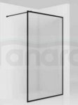 JELLOW - ścianka prysznicowa TEINE 80 typu Walk-In szkło transparentne 6mm profil CZARNY  KN-02-W-33-80