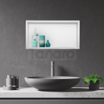 Balneo Półka wnękowa z kołnierzem Balneo Wall Box One 60 x 30 x 10 cm, biała